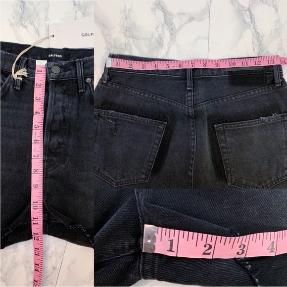 GRLFRND Karolina Cutoff Jean Shorts Blackhearts - Picture 3 of 6